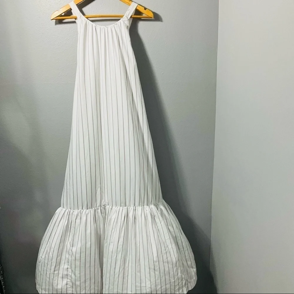 3.1 Phillip Lim Striped Tent Dress size 10 white with light brown strips D130 - Picture 5 of 14